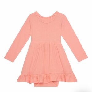 POSH PEANUT Fall Rose Long Sleeve Waffle Skirted Bodysuit NWT 6-12 Months